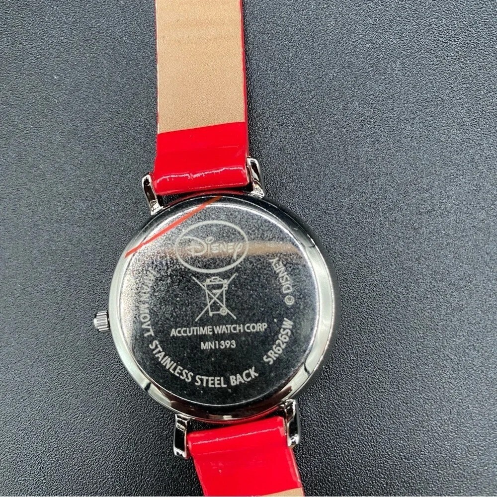 Disney Mickey Mouse Christmas Winter Watch with Patent Leather Strap - Working - Picture 4 of 11